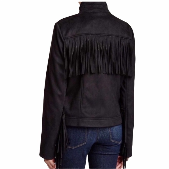 RACHEL Rachel Roy Jackets & Blazers - Rachel Roy Fringe Faux Suede Moto Jacket NWT
